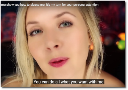 Valeriya ASMR says I can do whatever I like with her and have my way with her (4 March 2019)