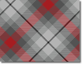 Fabric design gray and red plaid