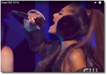Ariana singing Into You at the Jingle Ball at MSG in NYC Dec 9, 2016