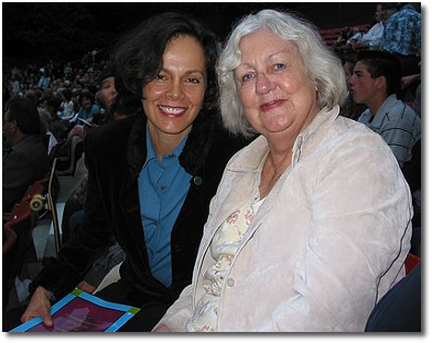 Maria and Grandma Nancy at the Irvine Bowl in Laguna Beach