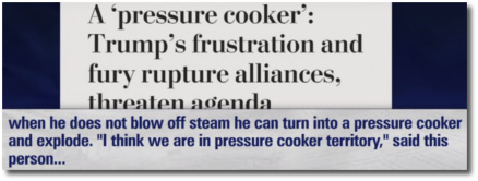 Trump needs to blow off steam regularly or he will explode like a pressure cooker