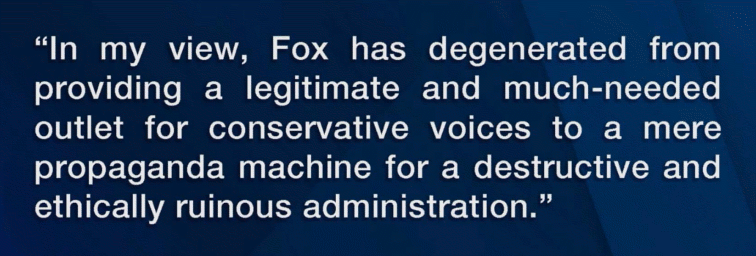 Ralph Peters says that Fox News has become a propaganda machine