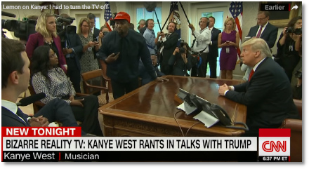 Kanye rants like a crazy person with cameras rolling during visit with Trump at the White House (11 Oct 2018)